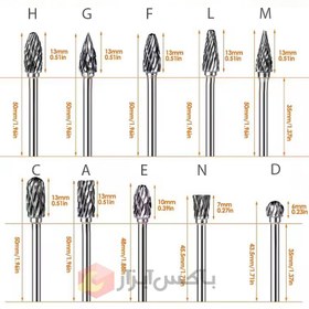 تصویر فرز فرم الماس دو شیار کروی 6 میلی ساق 2 (D) 