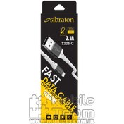 تصویر کابل شارژ تایپ سی سیبراتون ۱.۲ متری SIBRATON TYPE C USB S225C-1.2M 