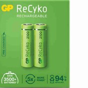 تصویر باتری قلمی شارژی جی پی مدل ReCyko ظرفیت ۲۱۰۰ میلی‌آمپر بسته ۲ عددی 