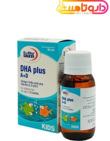 تصویر یورویتال مکمل تغذیه ای قطره خوراکی دی اچ ای پلاس 60ML EURHOVITAL DHA PLUS A+D FOR CHLIDREN FROM THE AGE OF 12 MONTHS KIDS