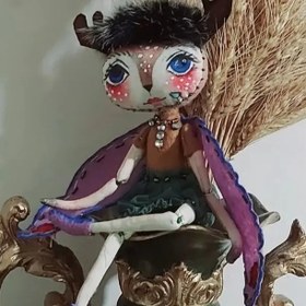 تصویر عروسک کیوت دخترانه دست ساز 