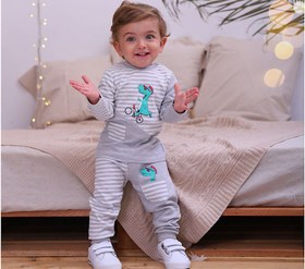 تصویر شلوار راحتی نوزادی پسرانه طرح dino به آوران behavaran 