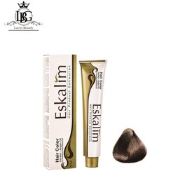 تصویر رنگ مو سری قهوه ای اسکالیم 4.9-قهوه ای شکلاتی متوسط Eskalim Hair Color Brown Series 100ml