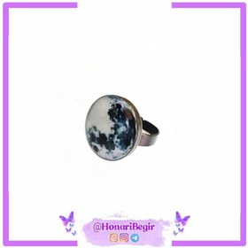 تصویر انگشتر رزینی ماه شب تاب Moonlight Resin Ring
