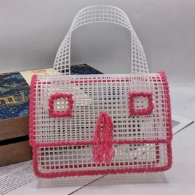 تصویر توری کیف بافی(قالب کیف)با دسته کد06 