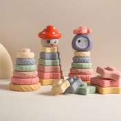 تصویر برج هوش نوزادی سیلیکونی صدادار طرح آدمک 