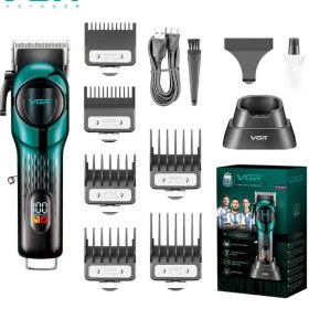 تصویر ماشین اصلاح وی جی آر مدل V-166 با برش مستقیم و تیغه استیل ضد زنگ 