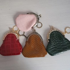 تصویر جاسوئیچی دهانه فلزی چرم طبیعی 