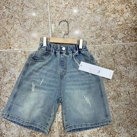 تصویر شلوارک جین پسرانه سایز ۲ تا ۱۰ سال جنس لی نرم و کشی 