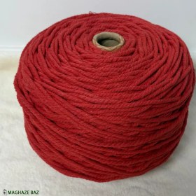 تصویر نخ مکرومه رنگ قرمز گوجه ای 250 گرمی 