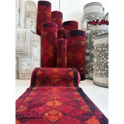 تصویر فرش کناره طرح ترکمن لاکی 700 شانه کد kf02 - 