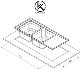 تصویر سینک کن مدل 8142 CAN inset sink 8142