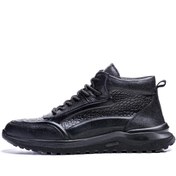 تصویر نیم بوت مردانه شیک اسپرت مدل B11 چرم مشکی 