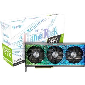 تصویر کارت گرافیک پلیت مدل GeForce RTX™ 3080 GameRock حافظه 10 گیگابایت PALIT GeForce RTX™ 3080 GameRock 10GB Graphics Card