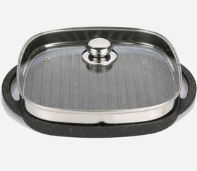 تصویر تابه گریل مربع درب دار چدنی نیوهوم NH13-0053 