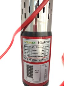 تصویر پمپ آب خورشیدی 1 اینچ 50 متر با 1 پنل خورشیدی ذغالی برند سانکس Solar Pump 50m 1 Inch Sunex