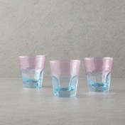 تصویر لیوان شیشه ای 3 عددی انگلیش هوم مدل Ramona سایز 375 میل Ramona Glass 3 pcs Glass 375 ml Pink - Blue