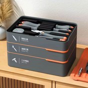 تصویر جعبه ابزار چندمنظوره شیائومی Deli H1001-ADEF Home Layered Tool Set 