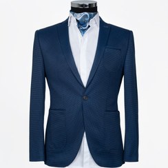 تصویر کت تک جیب وصله ای چهارخانه ریز 