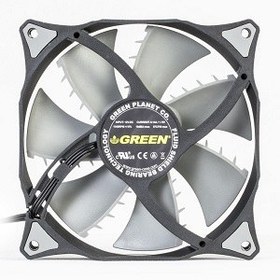 تصویر فن کیس گرین GF120FSB 120mm Case Fan Green GF120FSB 120mm