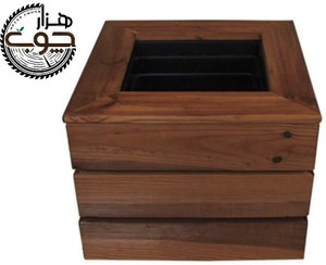 تصویر باکس گلدان چوبی کد 002 