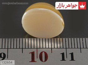 تصویر نگین عقیق هندی باباقوری طوق دار زیبا کد 132654 