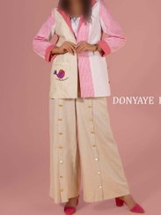 تصویر ست کت و شلوار ( لینن ) گره استایل طرح اشی مشی 