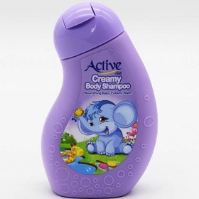 تصویر شامپو بدن کرمی بچه بنفش 250گرمی اکتیو Active Baby Body Shampoo 250g