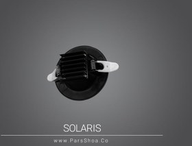 تصویر چراغ سقفی سولاریس 9 وات بدنه مشکی دايره اي پارس شعاع توس Solaris ceiling light 9 watt Pars Shua Tos