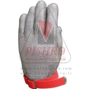 تصویر دستکش ایمنی تمام استیل قصابی مدل دلتا 