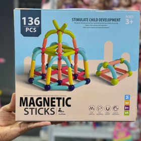 تصویر مگنت میله ای ۱۳۶ تکه 