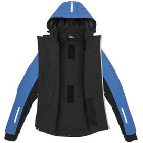 تصویر کاپشن موتورسوار مردانه و زنانه موتور ژاکت آبی Hoodie H2Out Ii نقره اسپیدی Spidi 