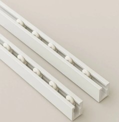 تصویر ریل و چوب پرده مینیمال سفید رویال 