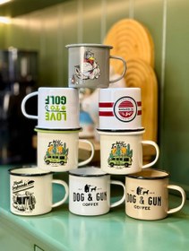 تصویر ماگ لعابى فلزى فانتزى طرحدار كد ١٢٢٥ 