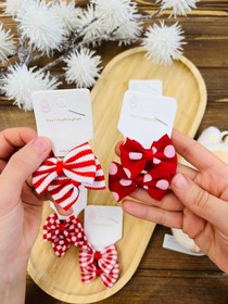 تصویر کش مو پاپیون قرمز - ۵ کش مو پاپیون دو عددی