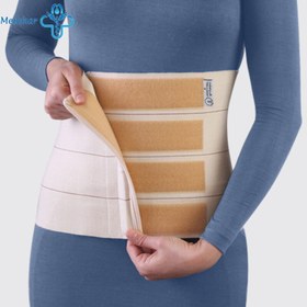 تصویر شکم بند ساده (با قابلیت تنظیم) طب و صنعت کد ۶۰۳۲۰ adjustable elastic abdominal binder tebosanat60320