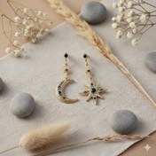 تصویر گوشواره ماه و ستاره -114 