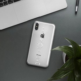 تصویر قاب گوشی تی پی یو شفاف مناسب برای Apple iPhone X طرح منظومه شمسی عمودی 