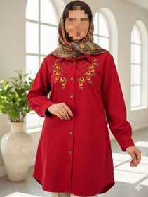 تصویر مانتو مخمل کبریتی شهرزاد 