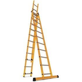 تصویر نردبان 34 پله 3 تکه آلوم پارس پله مدل الگانت 9 متری 