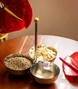 تصویر اردو خوری فلزی طلایی نقره 