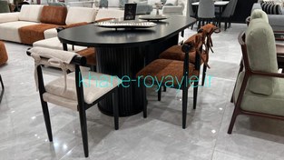 تصویر میزوصندلی غذاخوری مدل لارنس Lawrence model dining table and chairs