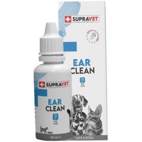 تصویر قطره پاک کننده گوش سگ و گربه سوپراوت حجم 50 میلی لیتر Supravet cat dog ear cleaner drop 50 ml