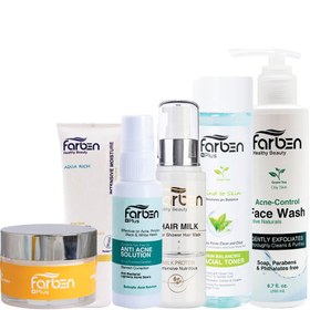 تصویر پک کادویی روتین پوست چرب فاربن ا Farben Oily Skin Routine Gift Pack Farben Oily Skin Routine Gift Pack