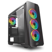 تصویر کیس کامپیوتر تسکو GC TA 4490 RGB Mid Tower مشکی TSCO GC TA 4490 RGB Mid Tower Black Computer Case