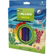 تصویر مداد رنگی پیکاسو ۲۴ رنگ جعبه مقوایی 