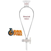 تصویر قیف دکانتور یا قیف جداکننده یا قیف دکانته (separatory funnel) 