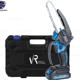 تصویر اره زنجیری شارژی دو باتری 21 ولت 15 سانتی روغن اتومات با کیف ویوارکس جدید مدل VIVAREX VR2106P-CS 