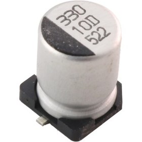 تصویر خازن SMD الکترولیت 330 میکروفاراد 10 ولت 330uF /10V 