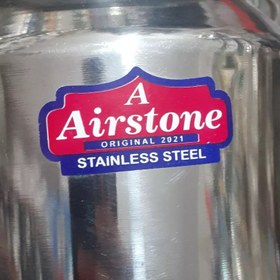 تصویر دبه روغن استیل هندی اصلی 2لیتری برند ariston وزن دقیق نیم کیلو گرم 